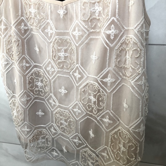 🔥3 FOR $20🔥Light Pink Beaded Cropped Tank Top - Picture 6 of 6